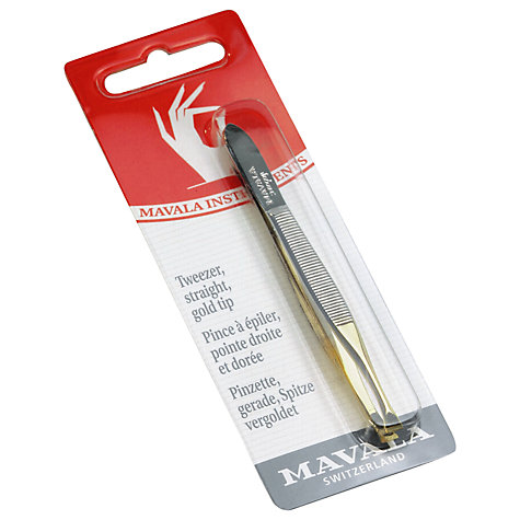 Mavala Gold Tipped Straight Tweezers